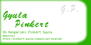 gyula pinkert business card